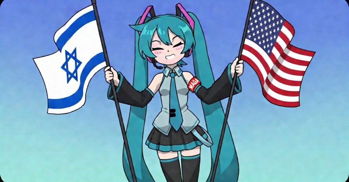 Miku is a cheerleader; she supports the war effort! 😎