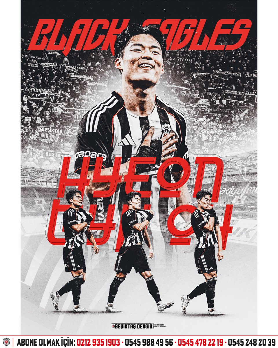 BesiktasJKDergi's tweet image. Dev poster hediye!

Beşiktaşımızın Güney Koreli golcüsü Hyeon-gyu Oh’un özel tasarım posteri, bu ay Beşiktaş Dergisi ile birlikte sizleri bekliyor. “Black Eagles” ruhunu taşıyan bu özel poster, koleksiyonunuza çok yakışacak.

Beşiktaş Dergisi’ne abone olmak için 0212 935 1903,
