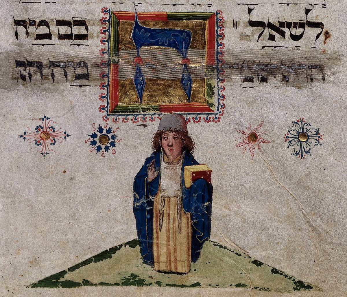 red_loeb's tweet image. The Wise Son  
#Passover  
BL Add 14762; the 'Ashkenazi Haggadah', German rite with the commentary of Eleazar of Worms; Germany, S; c. 1460; f.8v @BLAsia_Africa @BL_HebrewMSS