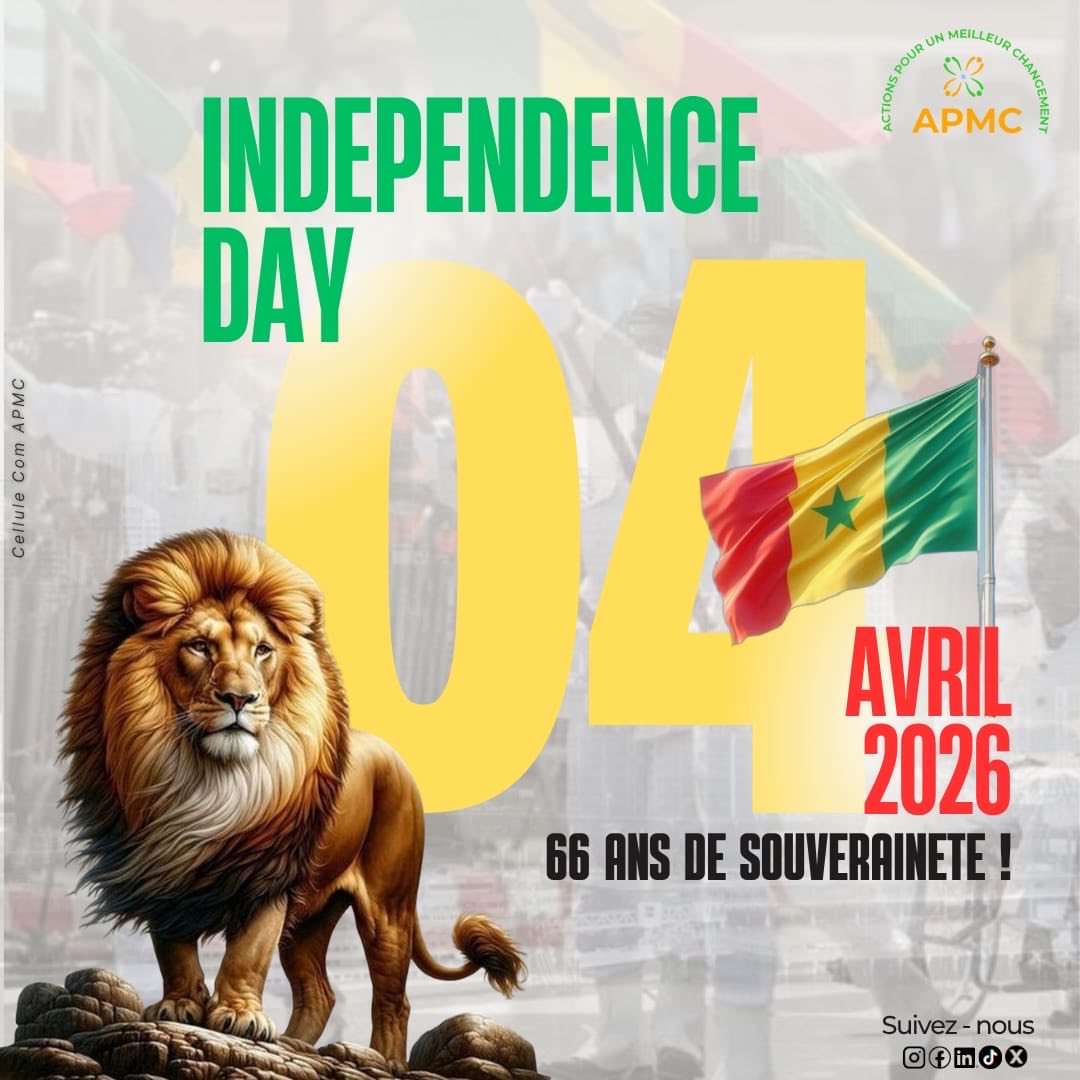 Actionengage's tweet photo. Nous célébrons 66 ans de souveraineté 🇸🇳, de courage et d’unité.  
Que cette journée soit un rappel de notre fierté nationale et de notre engagement. 

Bonne fête de l'indépendance à toutes et à tous 🇸🇳☺️❤️☝🏿 https://t.co/6M5GmV4NuO