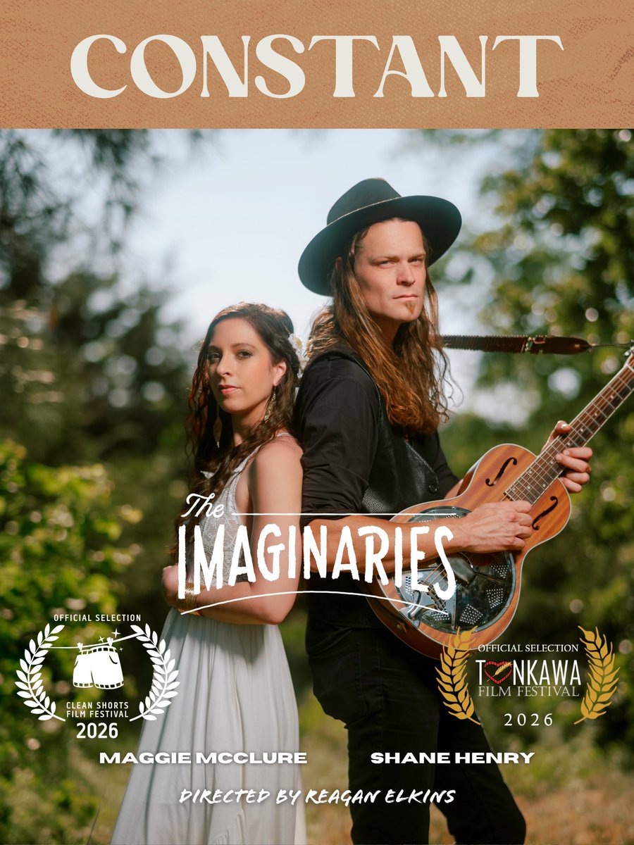 imaginariesband's tweet image. Excited to share @imaginariesband music videos for #LittleByLittle and #Constant dir. by @reaganelkins are official selections at @cleanshorts taking place today! Also happy to share Constant is an official selection at the upcoming @tonkawafilmfestival! 🎶✨🎥