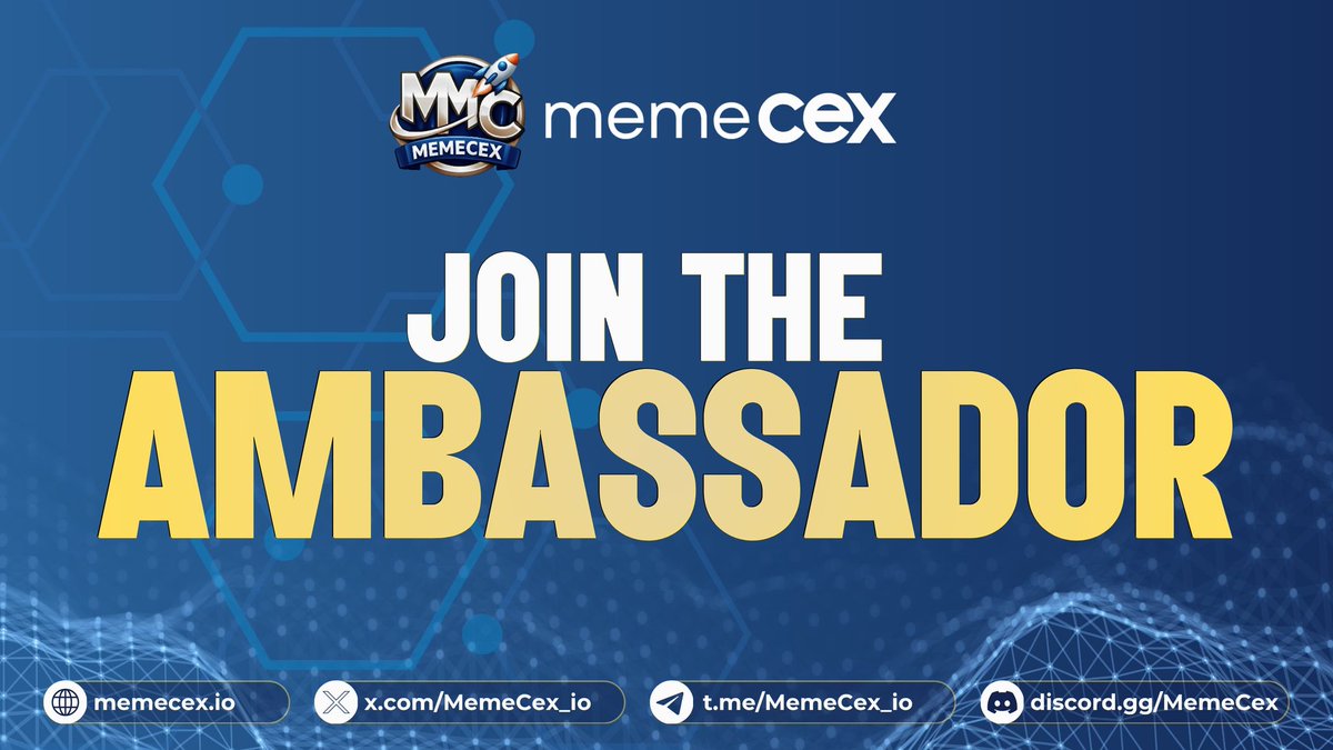 Web3_Dude123's tweet photo. 🔥 @MemeCEX_io Ambassador Program is now open!
Just 25 spots, don’t sleep on this 👀
💎 ~$10K in $MMC rewards
💸 Weekly Top 3 get $50 USDT
⏳ 4-week program | 🌍 Open worldwide
Requirement: 2K+ followers
Apply here 👇
https://t.co/Hm7nCTzTfO
#Crypto #Web3 #MemeCEX #Ambassador https://t.co/ajGfyaCU1u