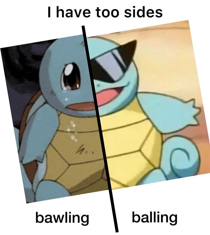 Which side are you today?😭😎