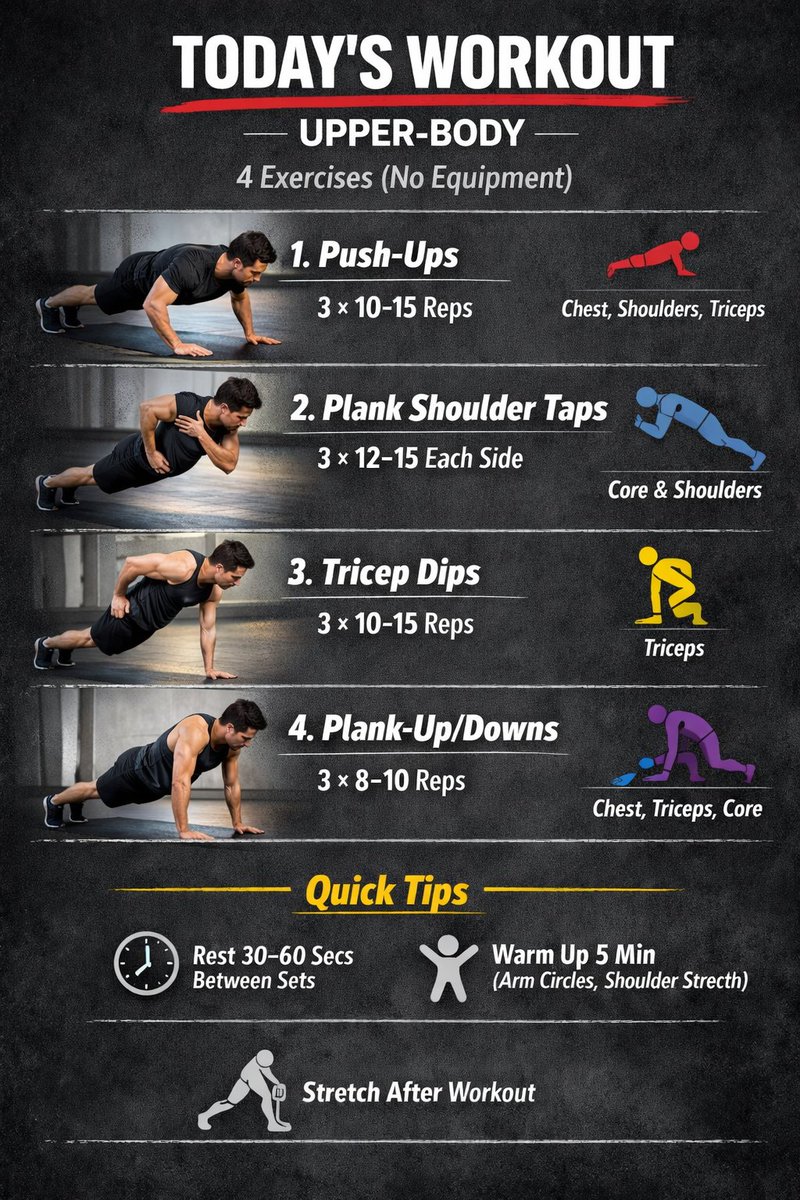 abradomine's tweet image. Full-body. Upper. Lower. Core.
Different focus. Same mission:
discipline, strength, consistency.
No shortcuts. No excuses. Just work. 
#fblifestyle #workoutroutine