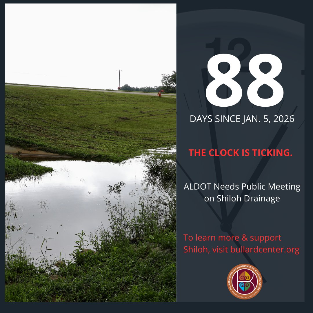 BullardCenter's tweet photo. β¬οΈ The count rises again.
π₯ Shiloh residents still ask for transparency on project outcomes.
π» Learn more and sign the Shiloh support letter at https://t.co/7QcCOszv3a.
#ALDOT #JusticeforShiloh #Justcompensation #Blacklandloss #flooding https://t.co/5TYXNIzp96