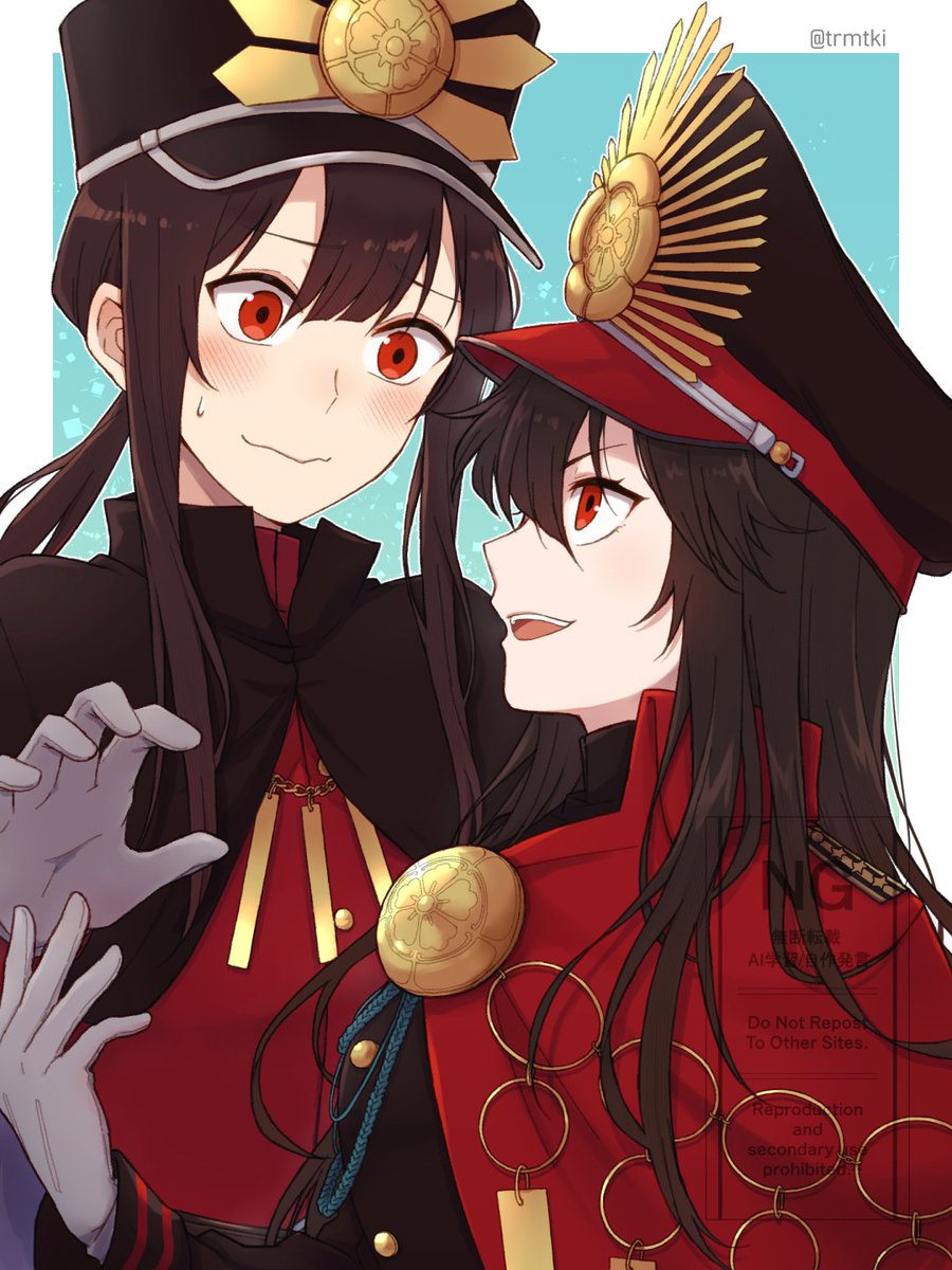 開催おめでとうございます！2018年の姉弟のリメイク絵で参加です～
#ぐだぐだ鯖二次創作春の再放送祭