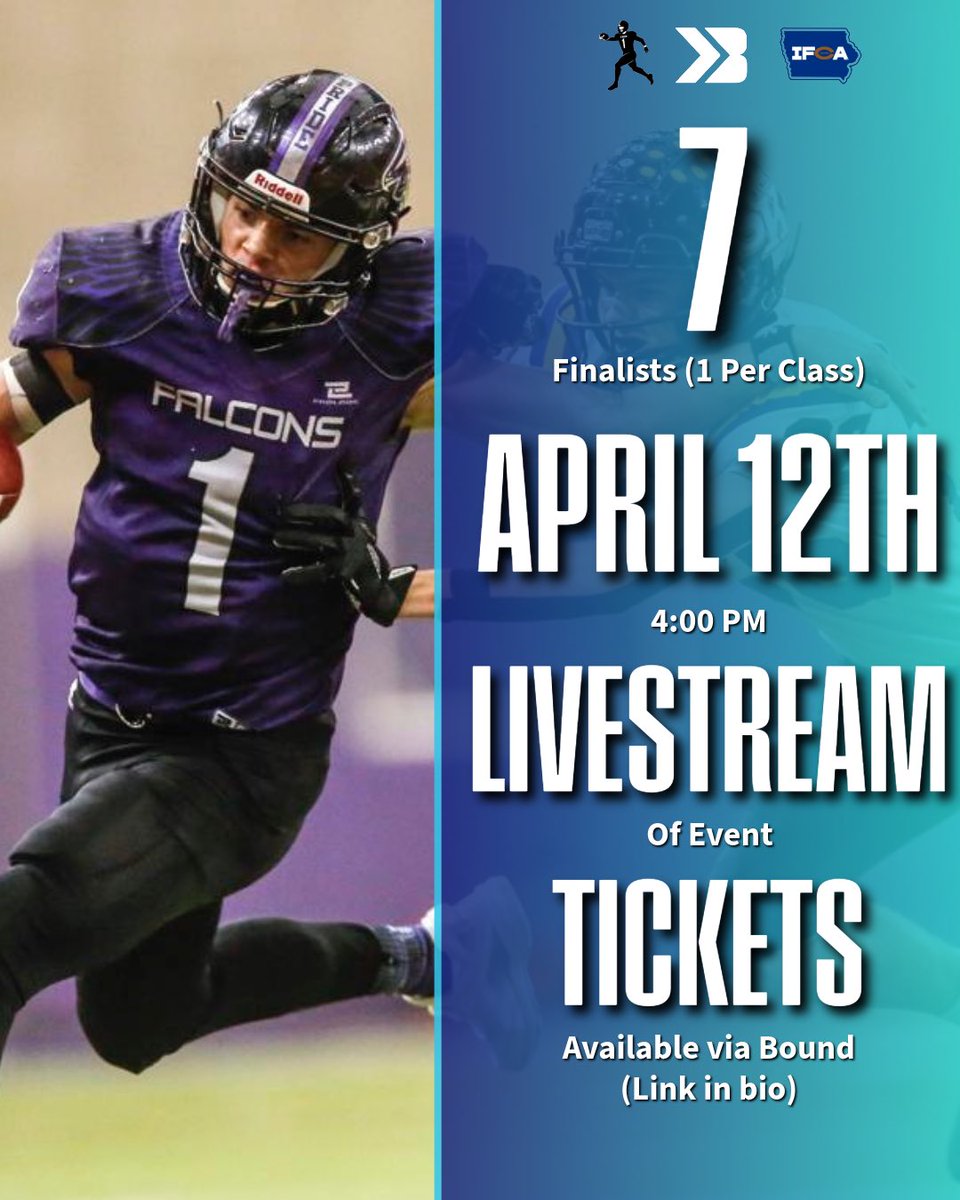 Bound_IA's tweet photo. 𝐓𝐡𝐞 𝐂𝐨𝐨𝐩𝐞𝐫 𝐃𝐞𝐉𝐞𝐚𝐧 𝐓𝐫𝐨𝐩𝐡𝐲 🏆

The inaugural year of the trophy recognizing the top player in Iowa high school football 🔥

📆 April 12
⏰ 4:00 PM
🎟️ https://t.co/fGbfrnaGhF https://t.co/4heMEjuUFi