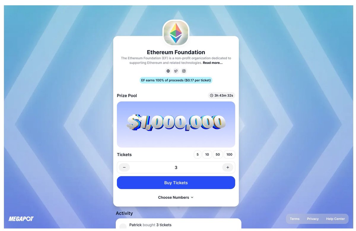 Patrick | Megapot tweet media