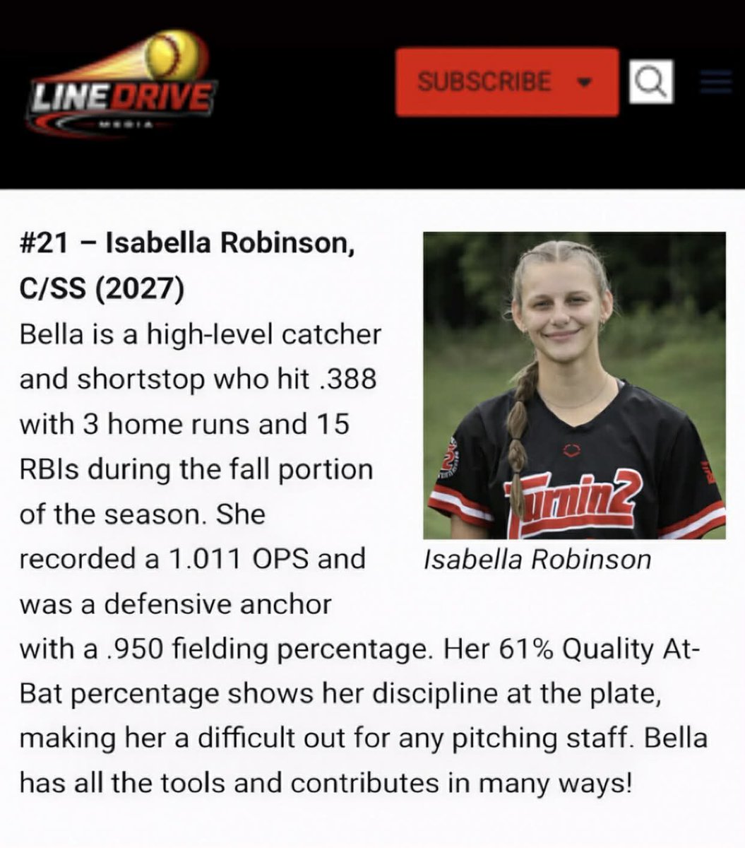 Bella Robinson 2027 SS|C OH Outlaws 2027 Wolff tweet media