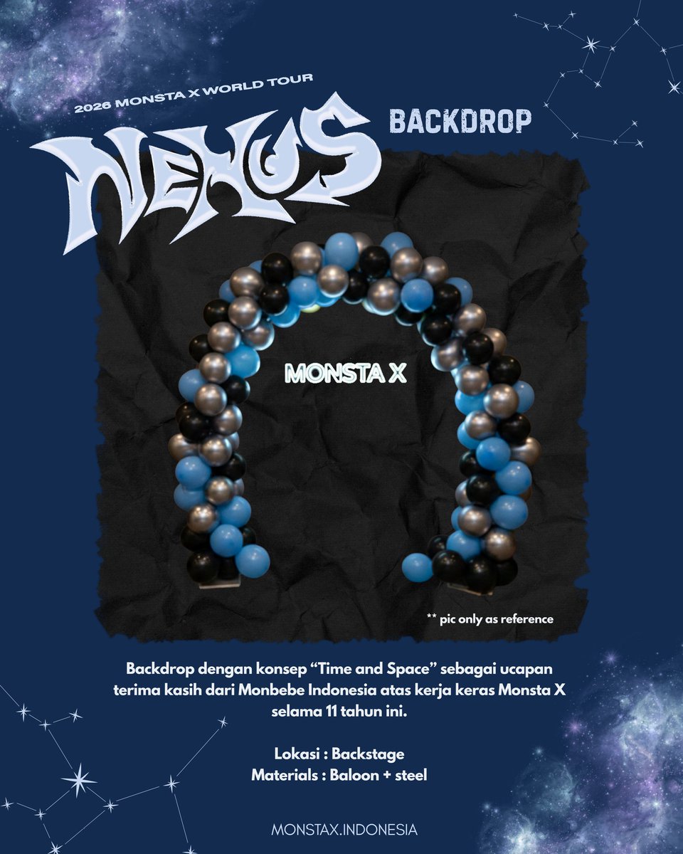5. Fanzone : Photo Wall

6. Back Stage Backdrop

#BeyondDistanceForMX
#MONSTAXReturnsJakarta
#MONSTAX_THEX_NEXUS_JKT