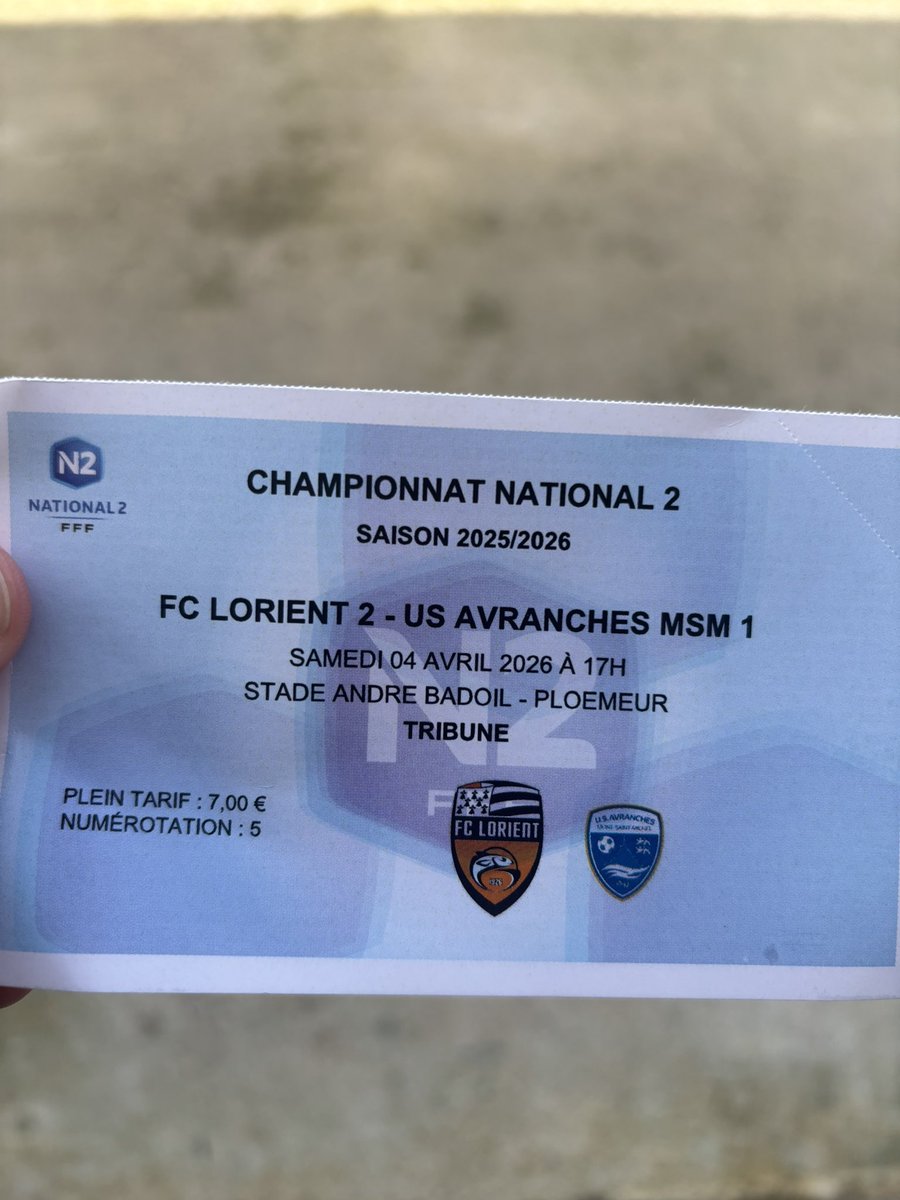 📍 Ploemeur (Lorient) - Centre d’entraînement de Kerlir

FC LORIENT 2 - US AVRANCHES

On débute le week-end avec la réserve du FCL opposée à Avranches en N2

#NationalFFF #Lorient