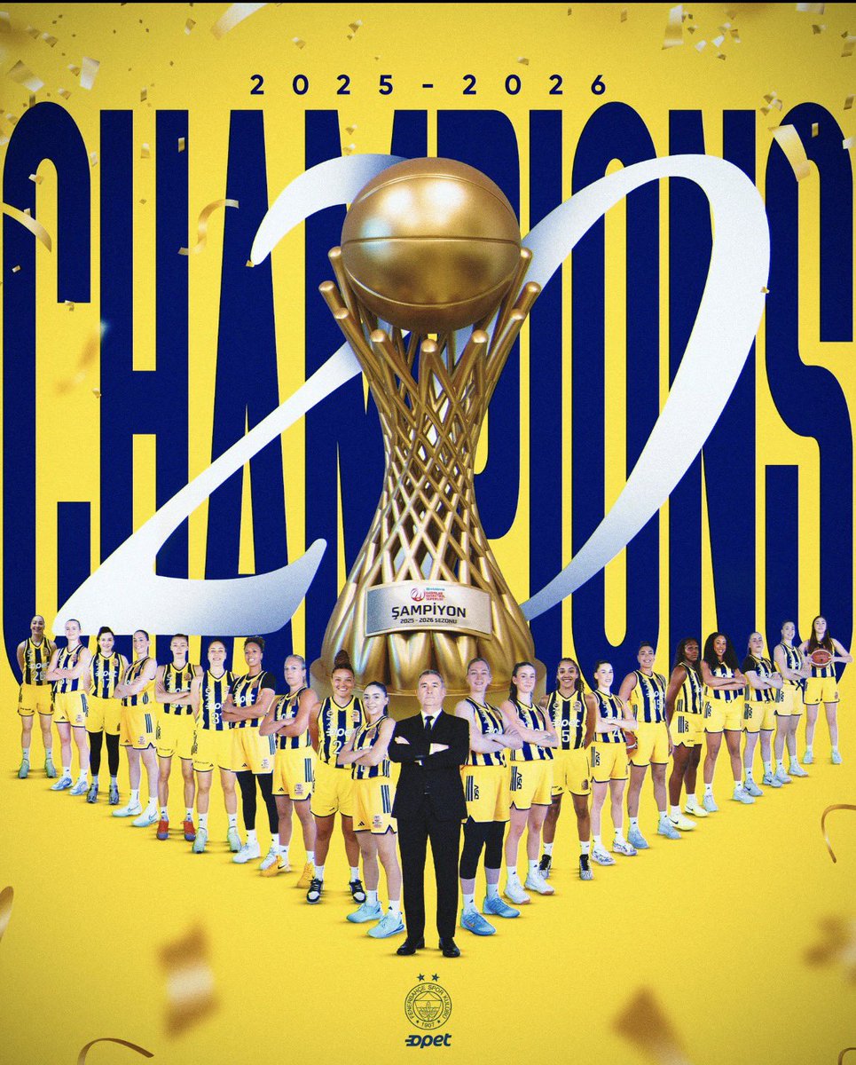 HALKBANK KADINLAR BASKETBOL SÜPER LİGİ'NDE NAMAĞLUP ŞAMPİYON FENERBAHÇE OPET! 💛💙🏆
