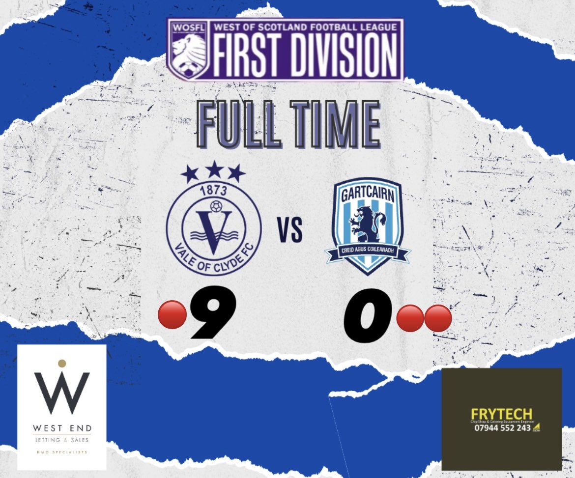 9 of the best for the Tin Pail! 

What a performance and what a win in a game that had everything, 3 red cards, 2 penalties and 9 goals!

Difficult afternoon for the visitors who saw two men sent off.

Brian Hughes scores 4 himself, Ryan Cherrie with 2 from the spot, Stokes with