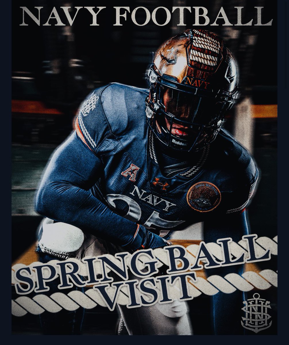OliverNoll17's tweet photo. Honored to receive an invite to Navy!
Looking forward to being in Annapolis soon and experiencing the culture, coaching, and standard firsthand. @Drew_Cronic @CoachIvinJasper @AnthonyZehyoue @CoachCole828 @NavyFBrecruit @Coach_Ward23 https://t.co/Tn2ARzDlnj