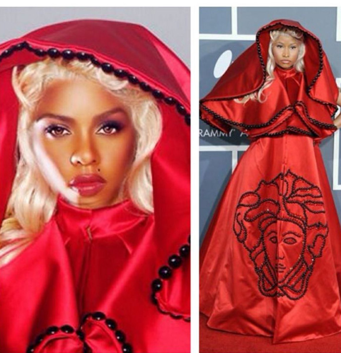 MessyBurnerAcct's tweet photo. @supersukkaa @BardiUpdatess Lmao maga Minaj set zero trends. She literally bit her entire vibe from Kim. https://t.co/moiTvlVL2D