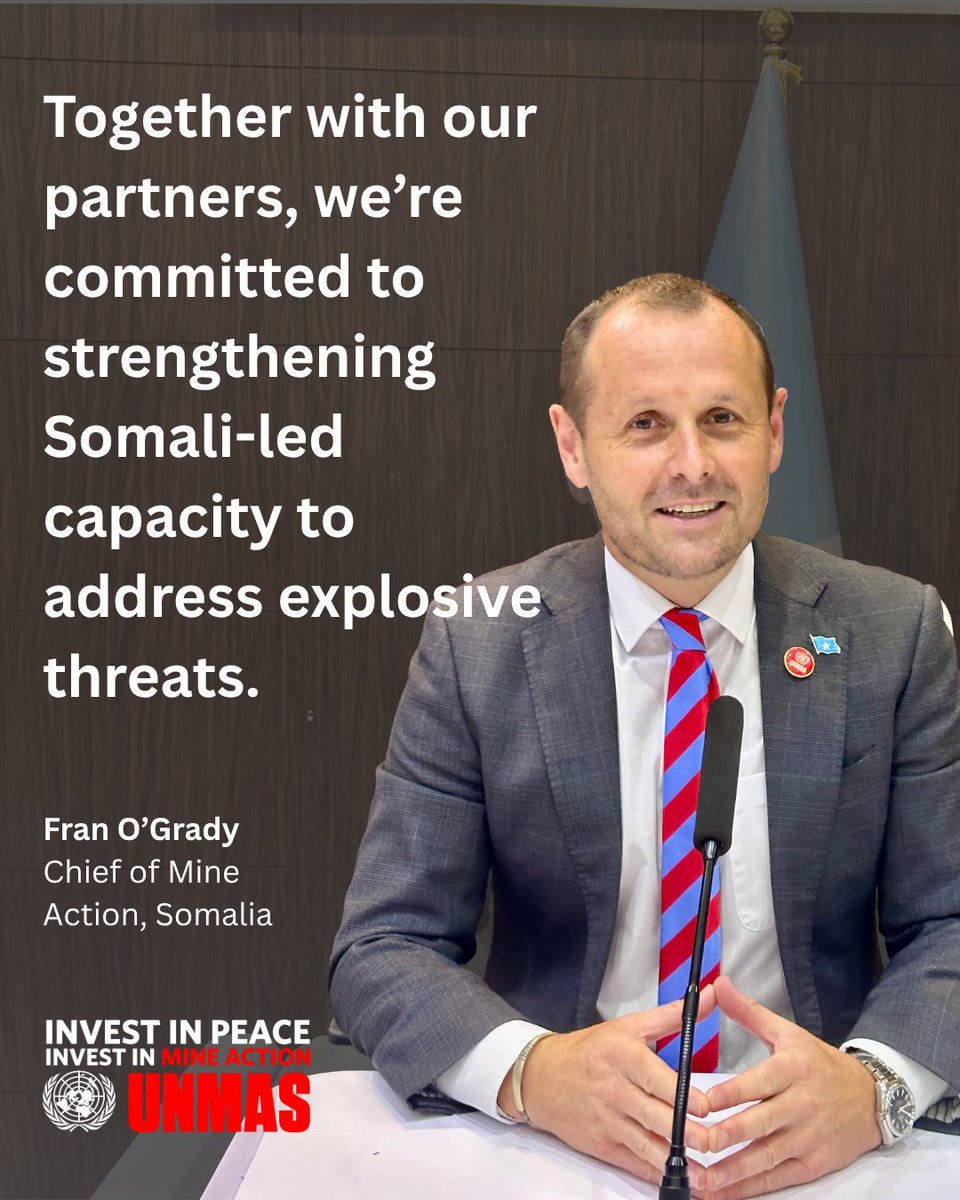 UNSOS_'s tweet image. .@UNMAS, as part of @UNSOS_, continues to strengthen Somali counter-IED &amp;amp; humanitarian mine action capacity in close #partnership with national counterparts, whose teams risk their lives daily to protect communities &amp;amp; build sustainable capacity for the future.
 
#IMAD2026