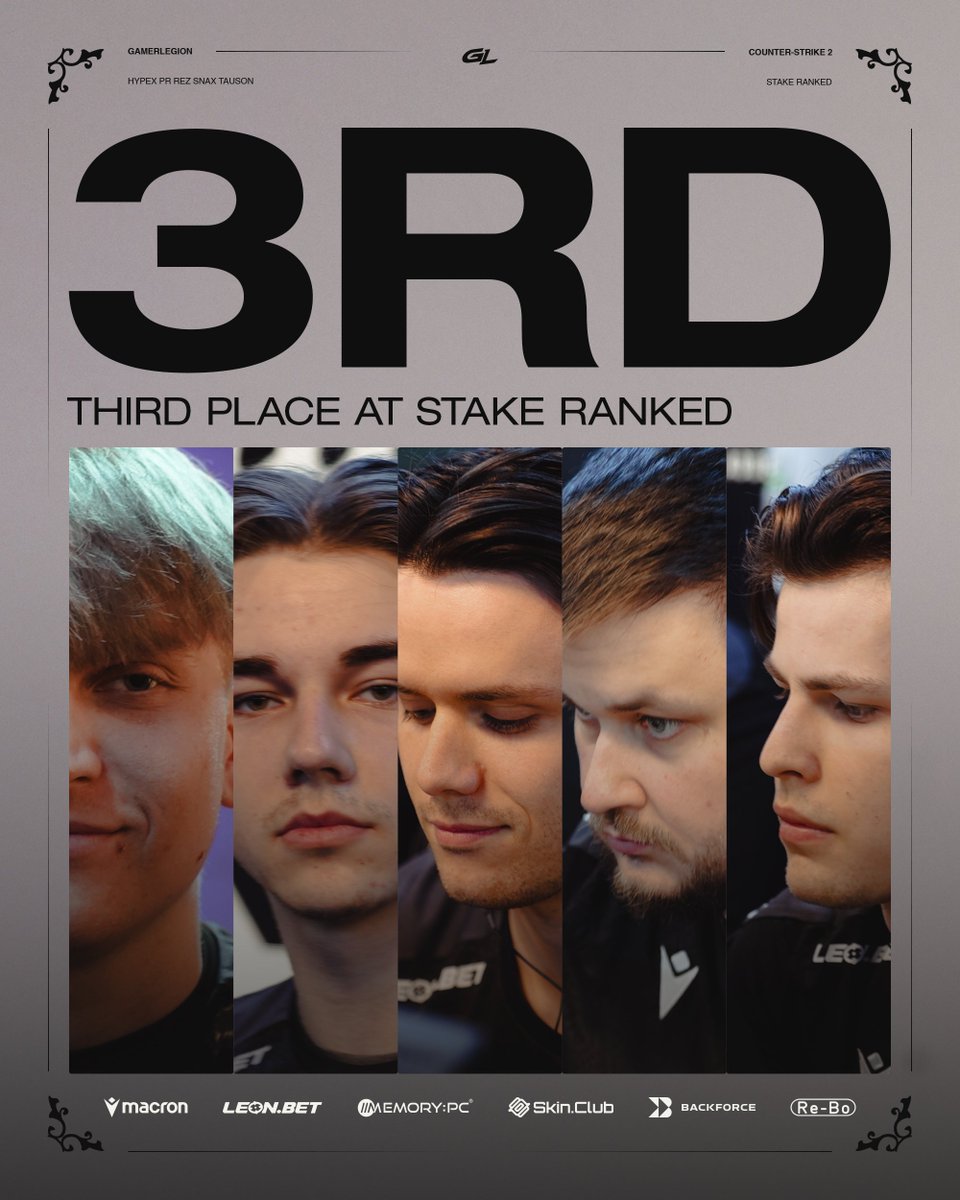 GamerLegion's tweet photo. we take 3rd place at Stake Ranked ⭐

we wanted more, but still a strong showing https://t.co/Y9WR6o32q4