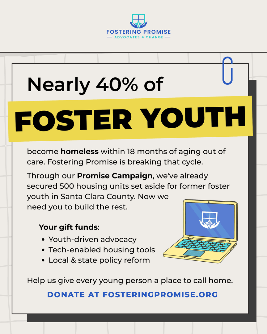 FosteringPromis's tweet photo. Nearly 40% of foster youth become homeless within 18 months of aging out of care. That's not just a statistic.

Every young person deserves a place to call home. Not even one should face homelessness alone.

Donate today at https://t.co/NP3wfPf1oI https://t.co/CHdm7MH0DS