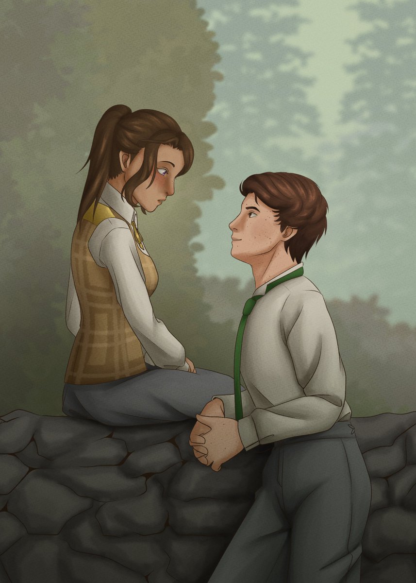 "What are you up to, hm?"

just Mona and Sebastian 🙃

#HogwartsLegacy #sebastiansallow #sebastianxmc
