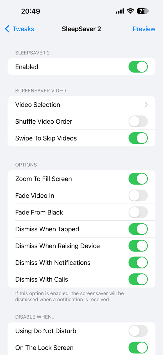 TweakUpdates's tweet image. Updated: SleepSaver 2 1.3 [Tweaks]

Add fully customisable screensavers to your device

Architecture: iOS
Repository: Havoc #jailbreak

ios-repo-updates.com/repository/hav…