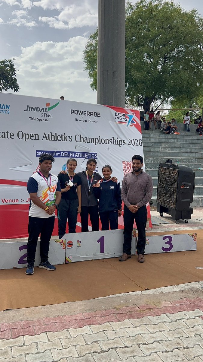 rscsilchar23's tweet photo. Proud Moment for KVS!

Priyanka Bhowmick (KV NEHU Shillong) wins 🥉🥉 at Delhi State Open Athletics Championships 2026 in 100m Hurdles &amp; 100m (U-20).

👏 Congratulations! Keep shining! ✨

— Regional Sports Cell, KVS RO Silchar

#KVS #Athletics #ProudMoment https://t.co/6V87JUi2ay