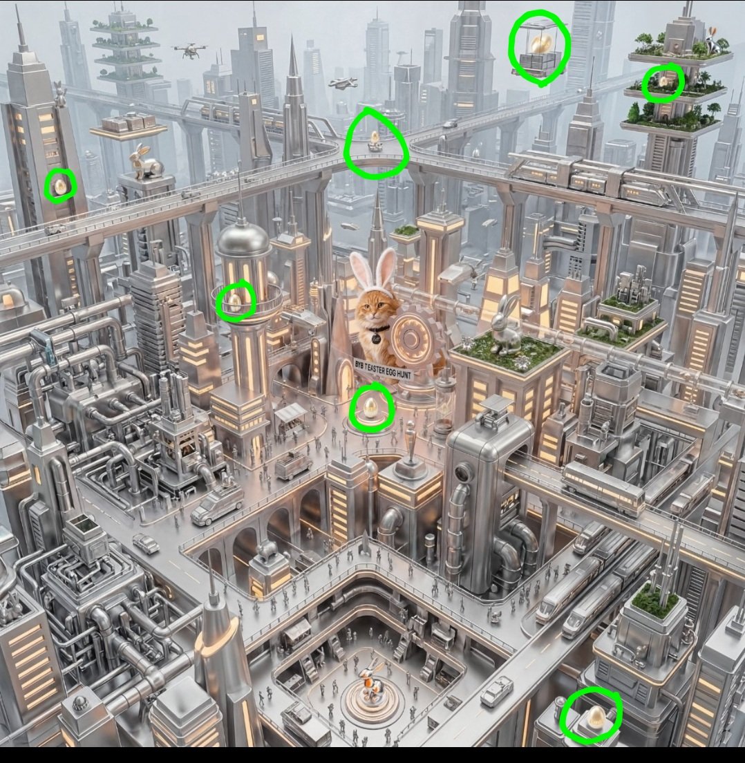 There are a total of 7 Easter eggs in the city.

#BybitEasterEggHunt <a href="/Bybit_Official/">Bybit</a>