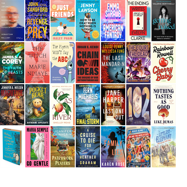 KeenePLibrary's tweet photo. This week the Keene Public Library has 162 new books.  New items include The Infinity Machine and Revenge Prey. https://t.co/tioDBWnHD6 https://t.co/DQZ9dWbpxo