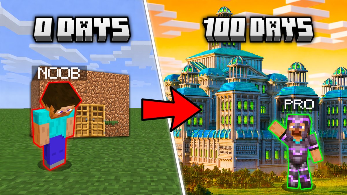 NeoskyStudio's tweet photo. Could you survive 100 days in hardcore Minecraft?!! 😱

Dm US if you need a thumbnail!⬇️
Made By @simoesdavz https://t.co/Cj0lcPkCet