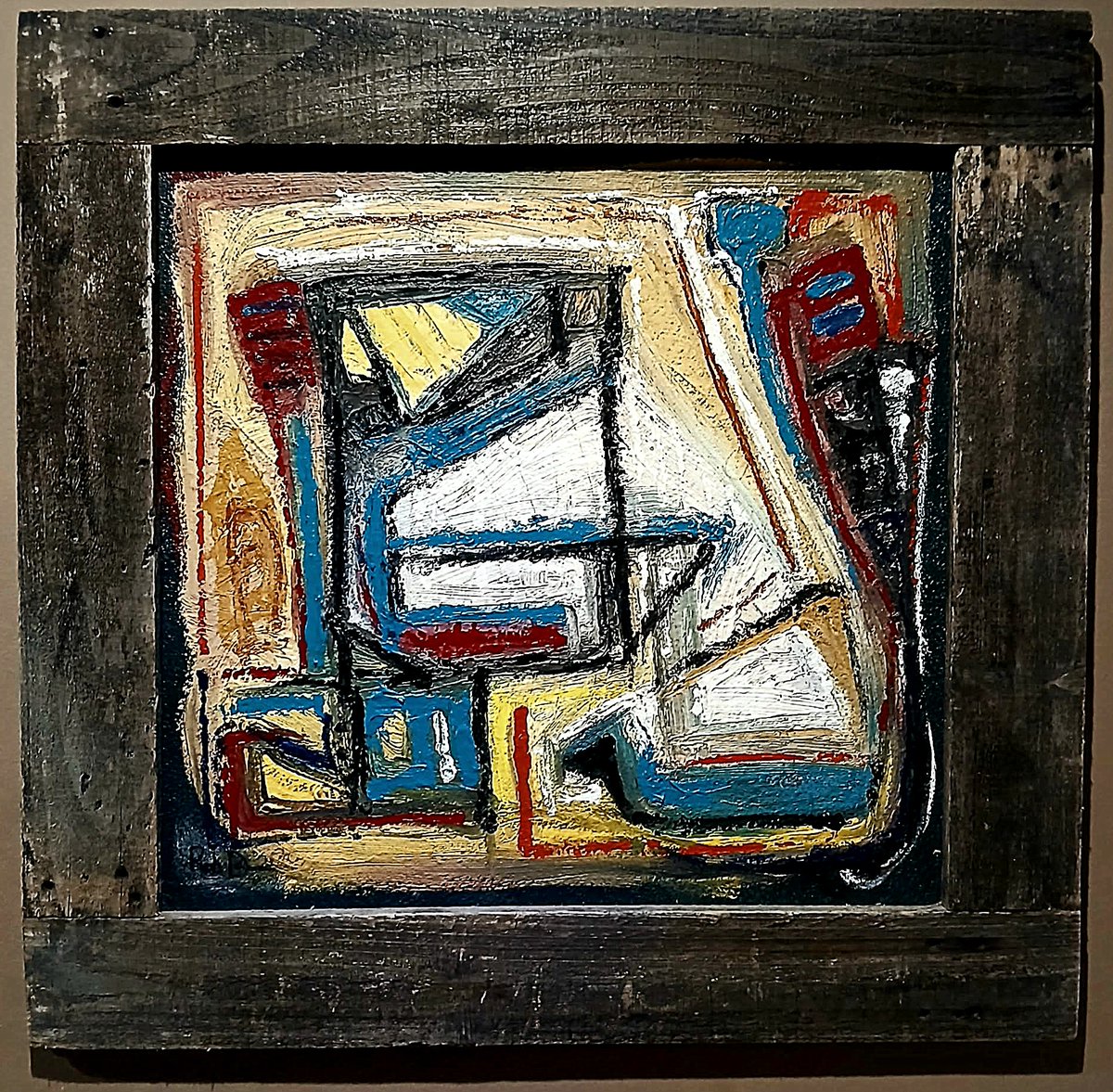 I found this smaller abstract piece that I had boxed up and forgotten. It was one of the last paintings I did before putting my brushes away in 2020.