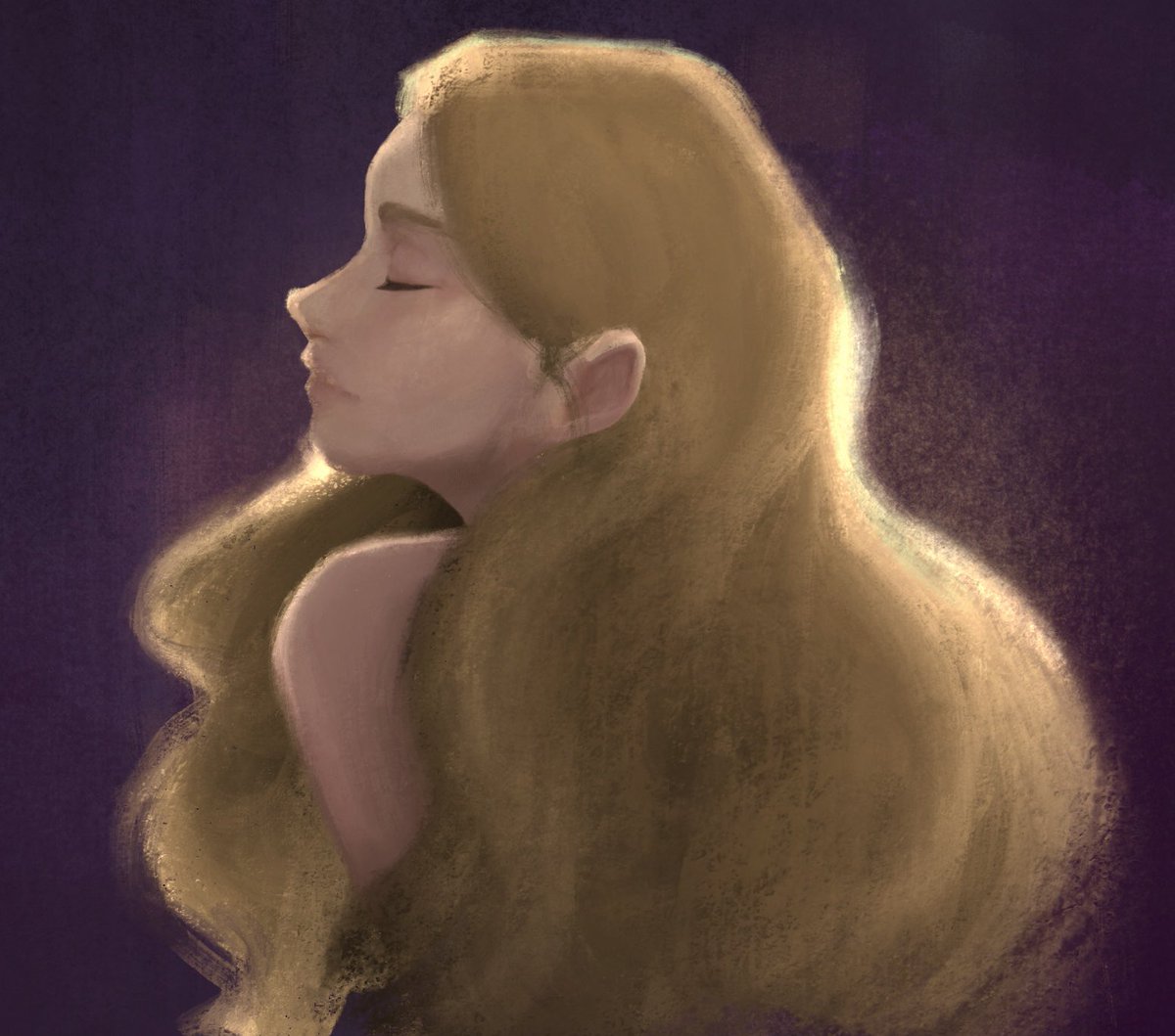 hovjtms07's tweet image. #Tangled 라푼젤로 유화느낌 내고싶엇어…