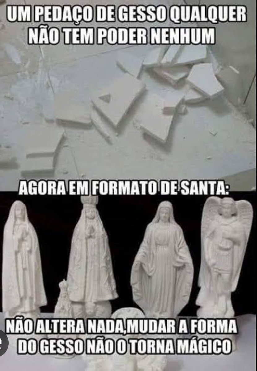 pessimoconteudo's tweet photo. @seguncocatolico nego ficando rico com quem adora pedaço de gesso 😅 https://t.co/nRLUN1EZZr