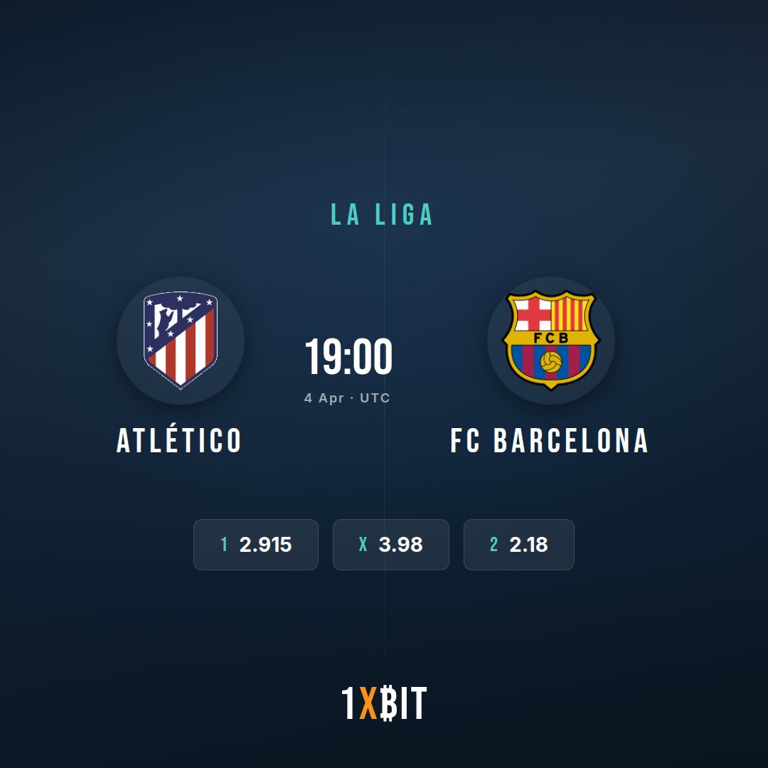 1xbit's tweet photo. Mallorca scored. The table tightened up. Atlético vs FC Barcelona tonight suddenly feels even bigger. https://t.co/ZUGbXiWMoc https://t.co/80L2Wzl1lM