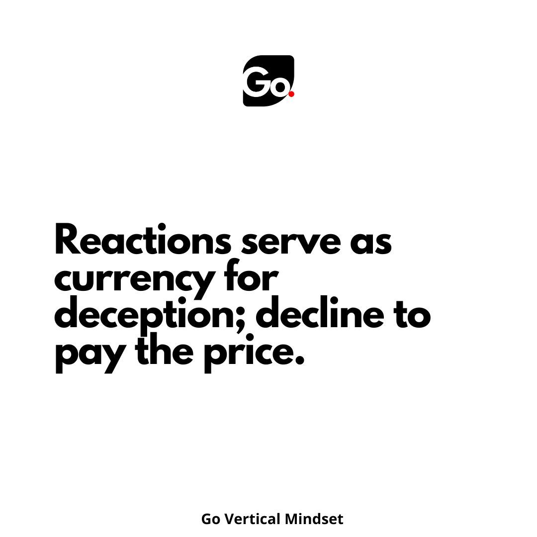 GoVerticalMind7's tweet image. Liars thrive on reactions. Drama is their fuel; your silence is the extinguisher. 

Reactions serve as currency for deception; decline to pay the price. 

How do you stay composed when confronting lies?  

#GoVerticalMindset #SilenceIsPower #StayComposed #TruthOverDrama