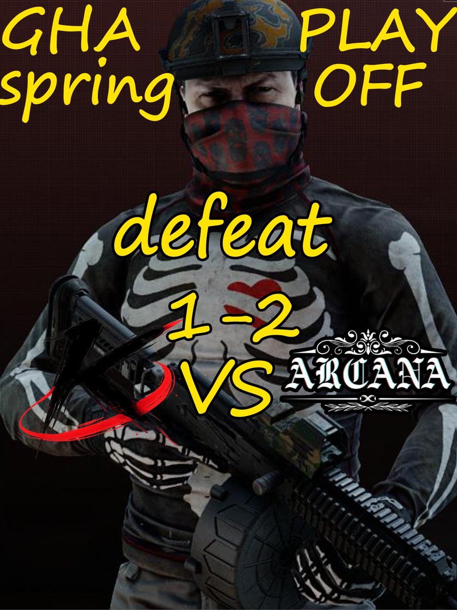 KCARZ5's tweet photo. 🆚ARCANA🔵
defeat

素晴らしい試合を見せたのですが
一歩及ばず・・・
チーム力が相手の方が上回ってました

GG

#タルコフアリーナ　#KZWIN #GHA https://t.co/6bNJolrRpg