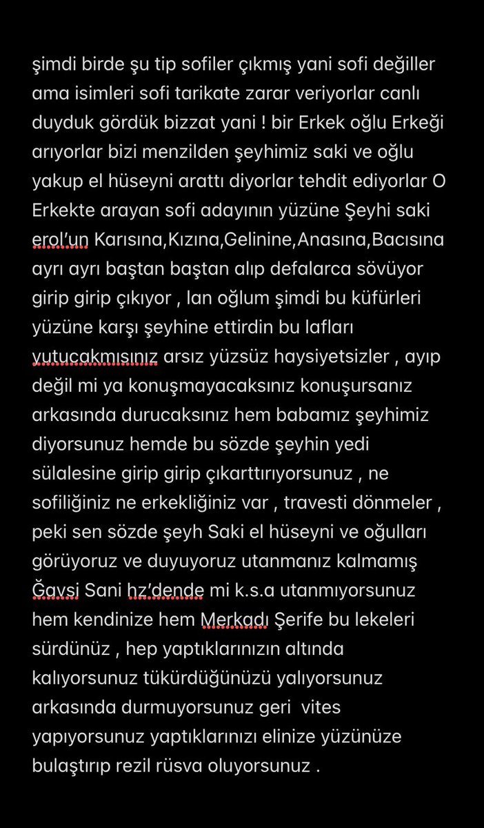 msy1071's tweet photo. @HasemiErol  @Yakup_Elhuseyni @MRelhuseyni @settarabdul  ailenize yutulmayacak tarzda laflar söylendi söyleniyor bizzat canlı duyduk gördük sizlerde bunları biliyorsunuz çünkü işin altında siz varsınız , sizi değil Gavsi Sani hazretlerini düşünüyoruz kemiklerini sızlatıyorsunuz https://t.co/dF1Cypt3Yn
