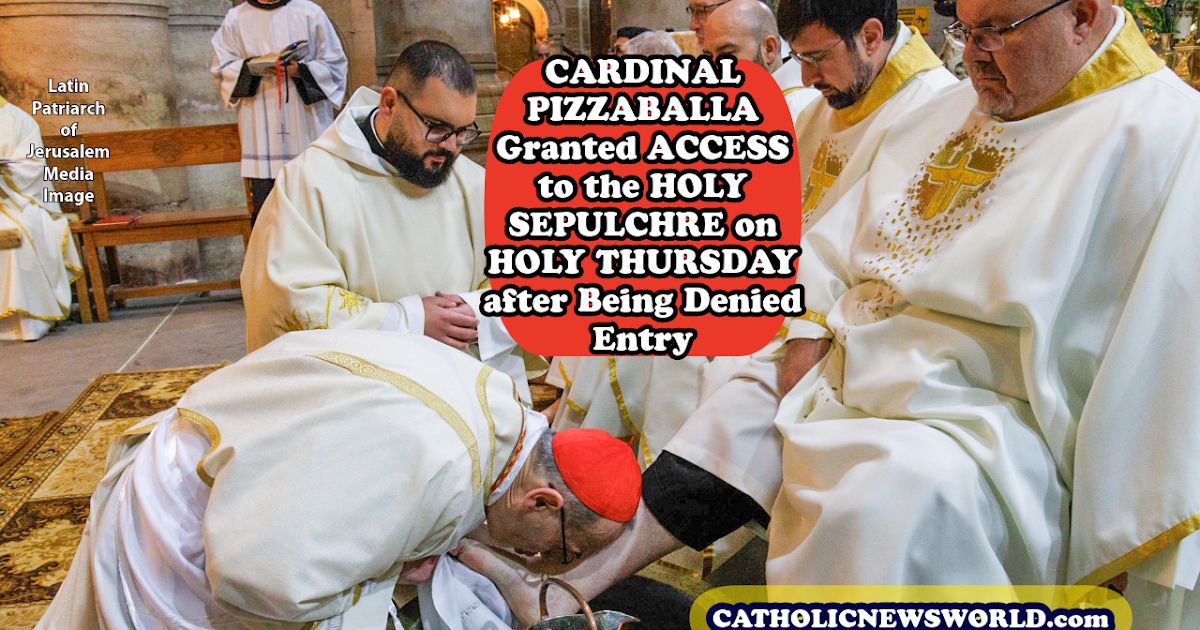catholicnews1's tweet photo. #CardinalPizzaballa Granted Access to the Holy Sepulchre on Holy Thursday Following Being Denied Entry - Listen to his Powerful Homily!
https://t.co/uJMZqLFZXB https://t.co/zkH4emq27G