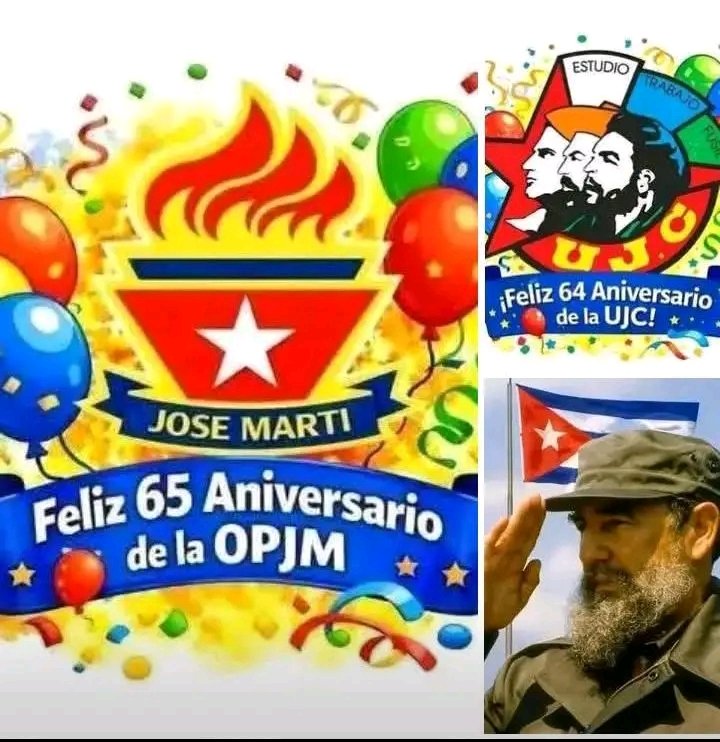 Felicidades a todos los jóvenes de vanguardia que son militantes de la UJC, en especial los de la #UCLVnuestra. En ustedes depositamos la mayor confianza. 🎈🎉🥳🇨🇺❤