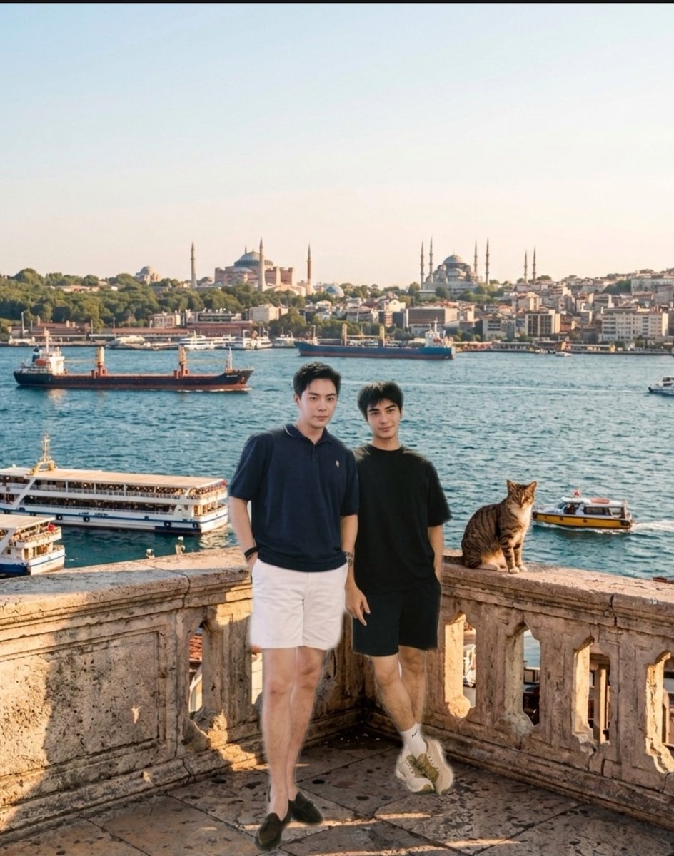uppoomxturkey's tweet photo. Come to Istanbul sometime, we’ll eat kebab and baklava together, then pet the cats… and of course, our sea is beautifully blue too hahahaha🫴🏻
#UpPoom #poomps #uppoompat https://t.co/deamM8gmS6