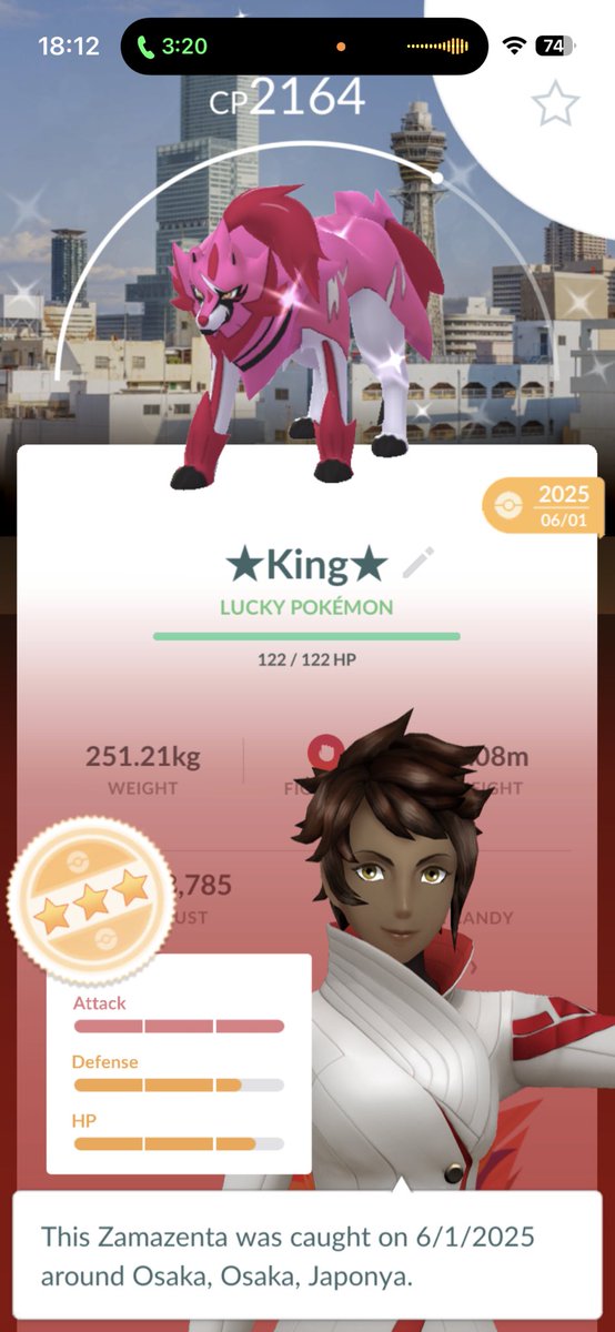 kingdeoxys_tl50's tweet image. I just traded remotely with @nato1417 and got Osaka Location Background Shiny Zamazenta. Thank you so much! ✨✨✨ 😊🤗🏙️🫶🙏
#ShinyPokemon #PokemonGO #ポケモンGO