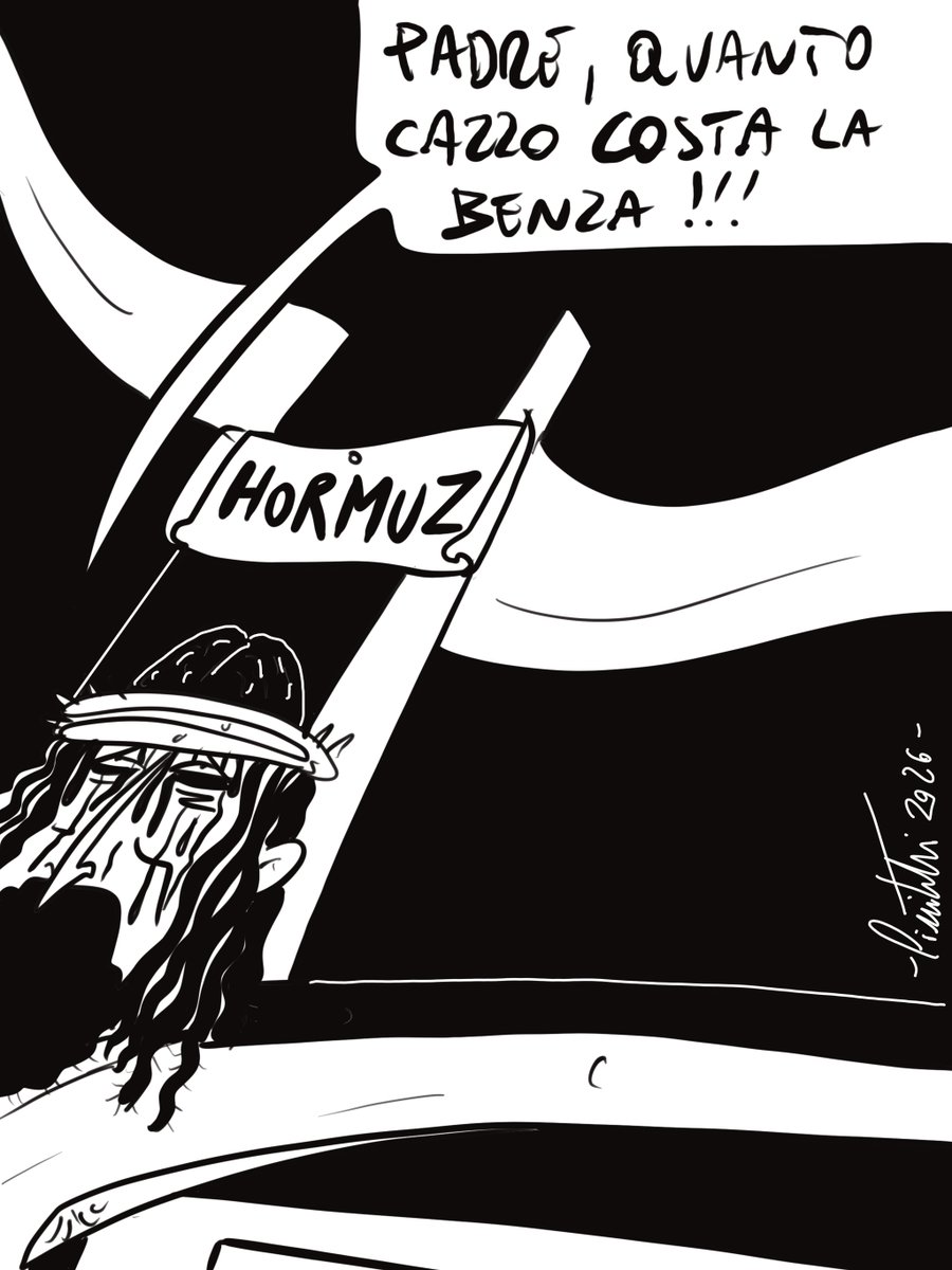 IgnazioIgnant's tweet photo. In croce
#hormuz #satira #vignette #cartoon #humor https://t.co/LOsG1PMx9m