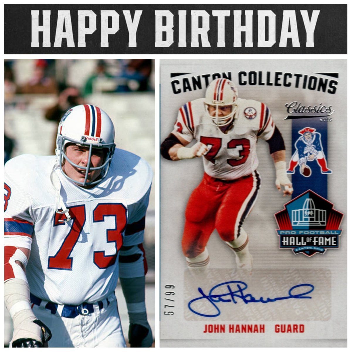 VanderlansJim's tweet image. Happy 75th Birthday to John Hannah!

#Patriots (1973–1985)

🏈 Games played = 183

⭐ 9× Pro Bowl

💯 NFL #1970s All-Decade Team
💯 NFL 75th Anniversary All-Time Team
💯 #NewEngland Patriots Hall of Fame

💯 Member-Pro Football Hall of Fame
#NFL #HOF #HappyBirthday