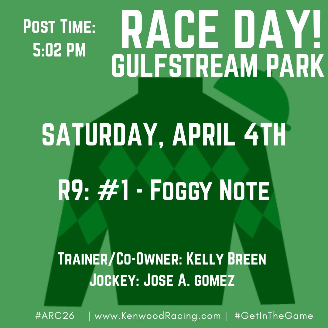 kenwoodracing's tweet photo. Back at it today down at @GulfstreamPark for our #ARC26 group, looking to make it two wins in a row this week! @Kellyjohnbreen https://t.co/J3QNJRsYw9