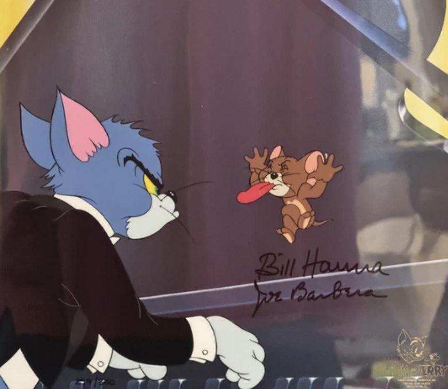 CutestNeko's tweet image. #tomandjerry A Cat Concerto cel signed by Hanna, and Barbera 😎🤩👍.