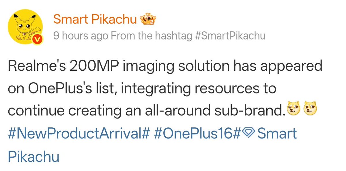 ayansonunigam's tweet image. 🚨 OnePlus 16 

✅ 200MP Samsung HP5 (1/1.56")
       Periscope Telephoto 🔭 
✅ ~25cm Telephoto-Macro

#OnePlus #OnePlus16