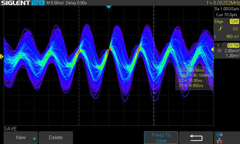 ccmcook's tweet photo. Mimicking clyfford still with piezos attached to my oscilloscope https://t.co/hn5KtY0Dh1