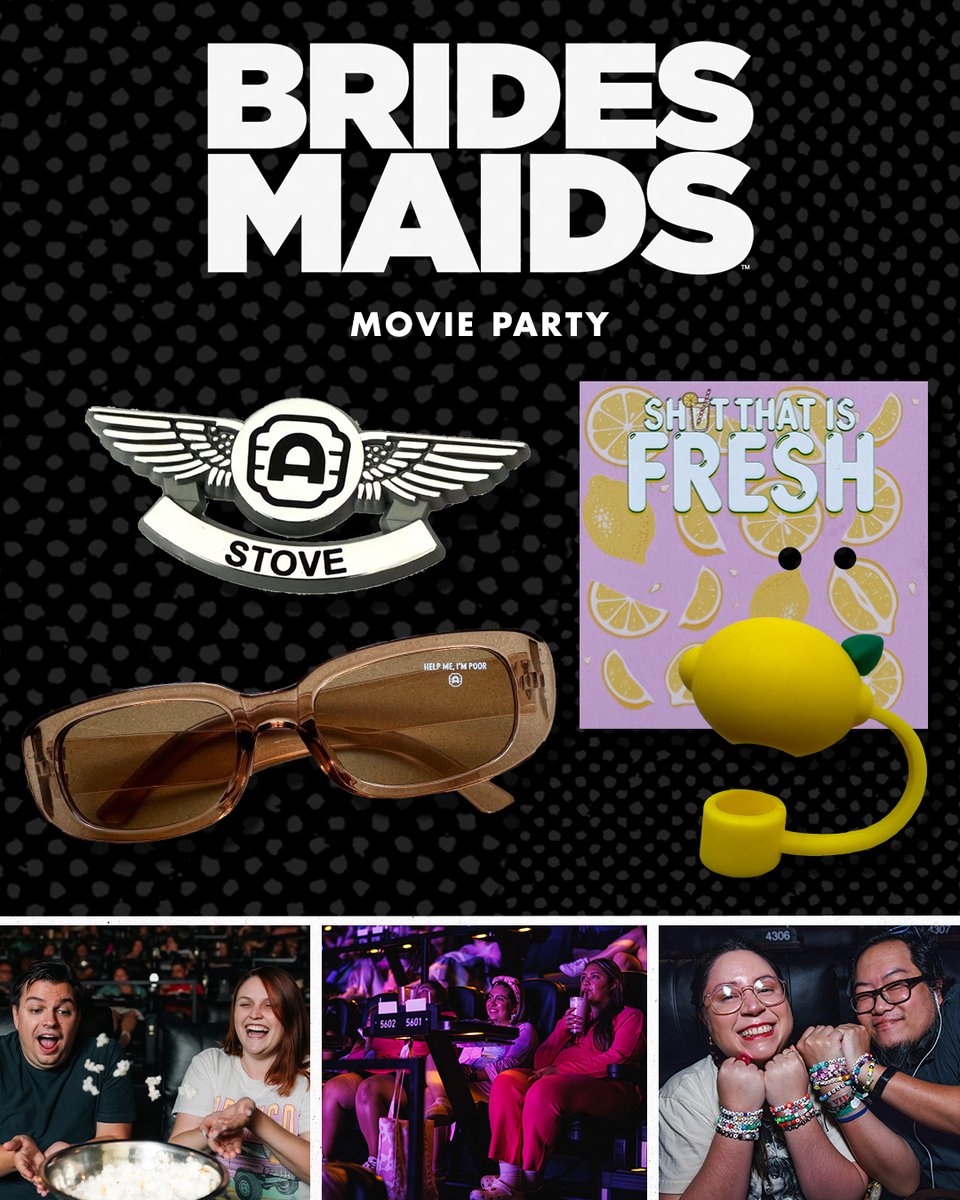 Relive BRIDESMAIDS the way it was meant to be experienced: with a theater full of fans and a few interactive surprises. Arrive early, grab a themed cocktail, then let your BRIDESMAIDS enthusiasm come out of you like lava. 🎟️: bit.ly/4m0gDu2.