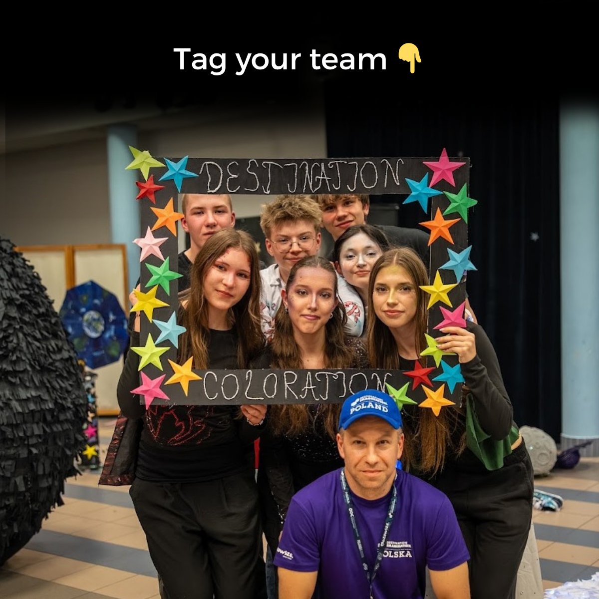 IDODI's tweet photo. Tag your team 👇

What’s something you couldn’t have done without them? 💜🧡

#DestinationImagination #ChallengeExperience #CreativeProcess #STEAMeducation #PBL #SEL https://t.co/B8r1b6JGXD