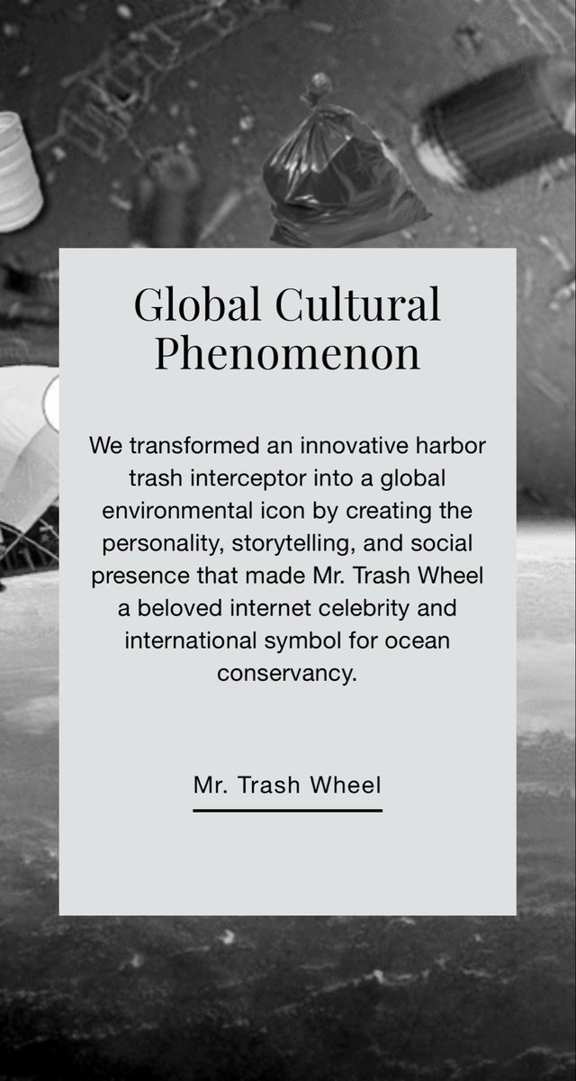 whatworksstudio's tweet photo. We helped turn a harbor trash interceptor into a global cultural icon. https://t.co/VqsC35Vurv