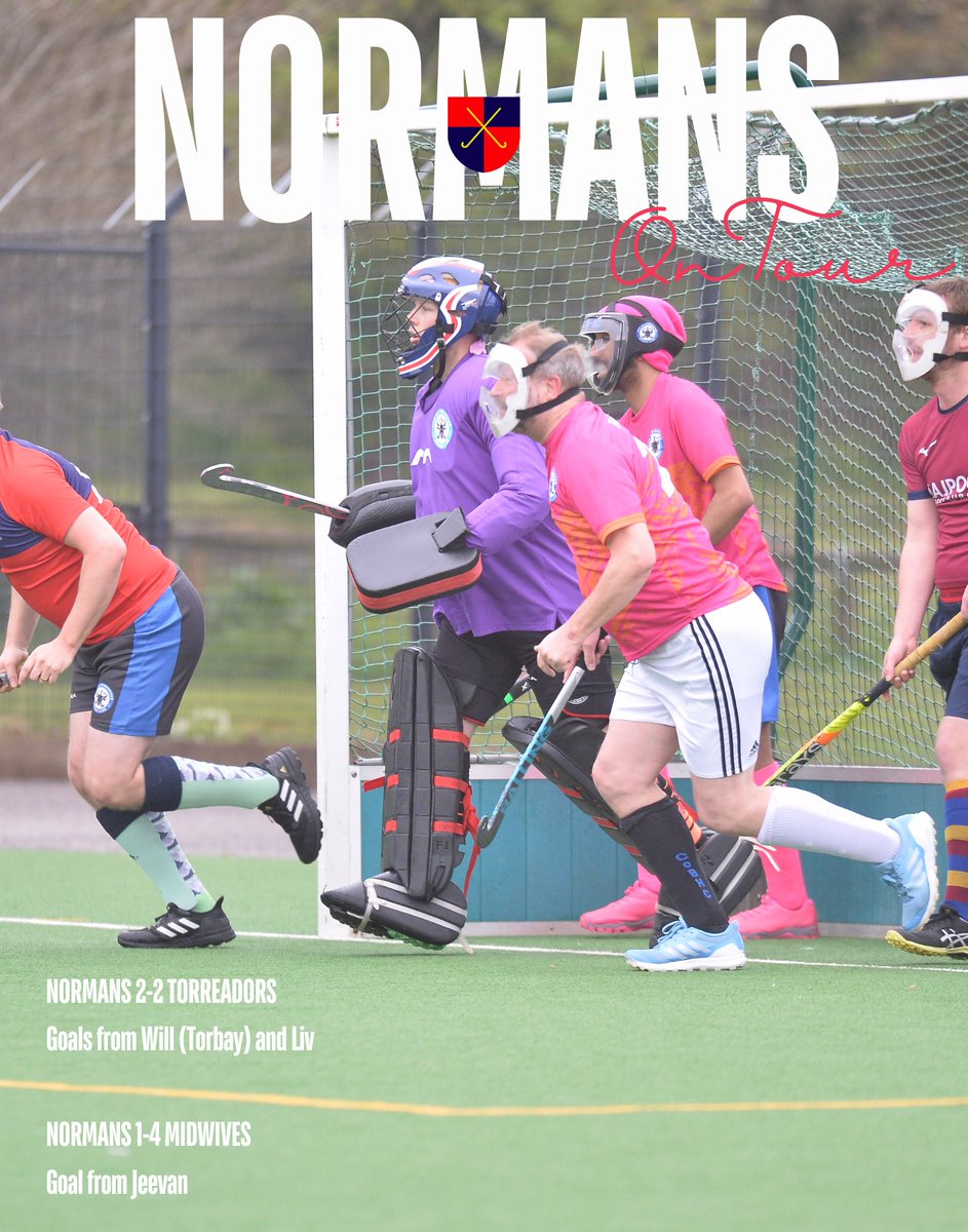 BirminghamHC's tweet photo. NORMANS ON TOUR - DAY 2 RESULTS 

Our Normans got a hat trick of 2-2 draws this morning before a 4-1 loss to the Midwives. A day of sun, wind, clouds and much light rain. With two games to go, how will the travelling side fare? https://t.co/xHrH4a8Nxx