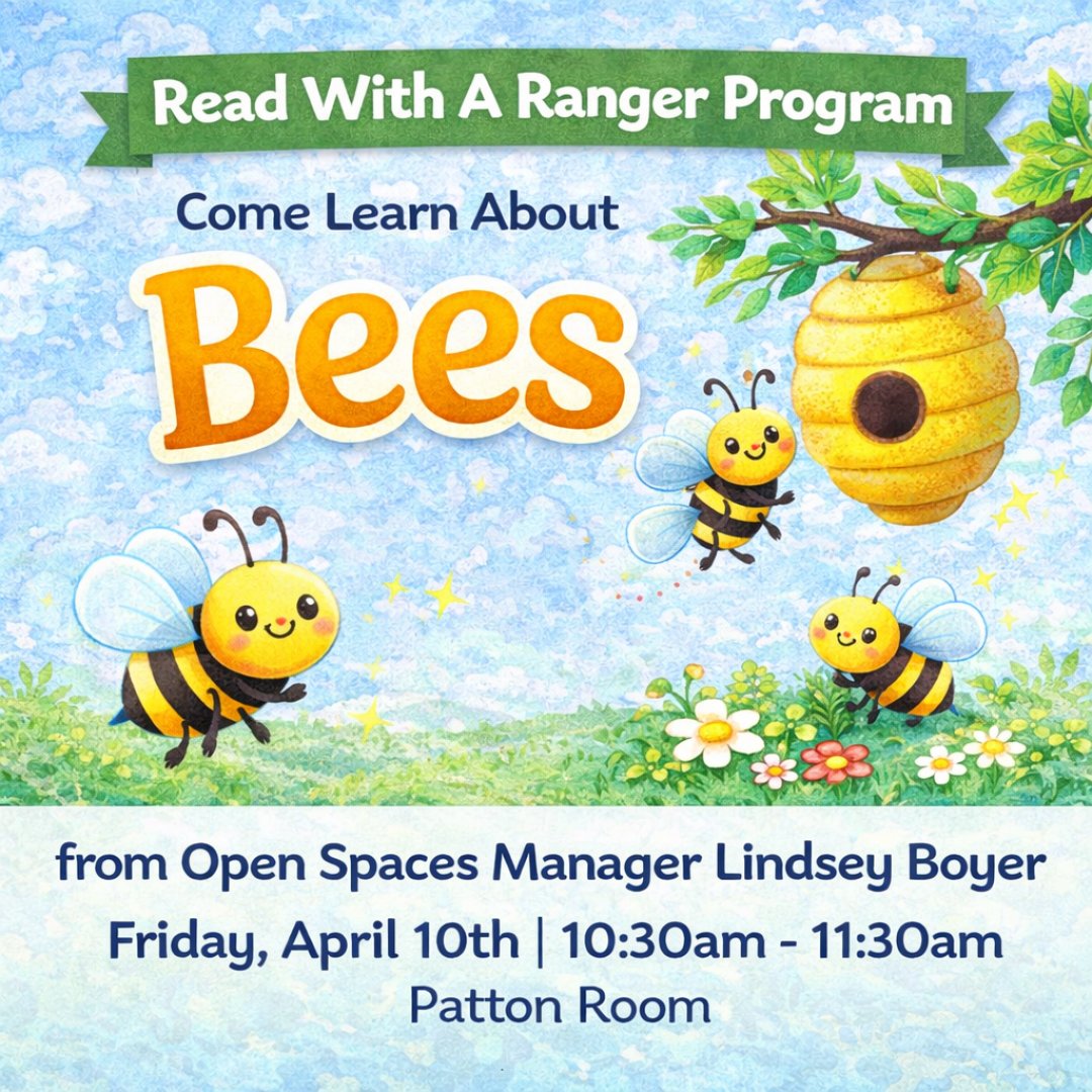 carsoncitylib's tweet image. 🐝📚 Read With a Ranger: Bees!

Learn all about bees with Open Spaces Manager Lindsey Boyer 🌼

📅 April 10 | ⏰ 10:30–11:30
📍 Patton Room

#CarsonCityLibrary #LibraryPrograms